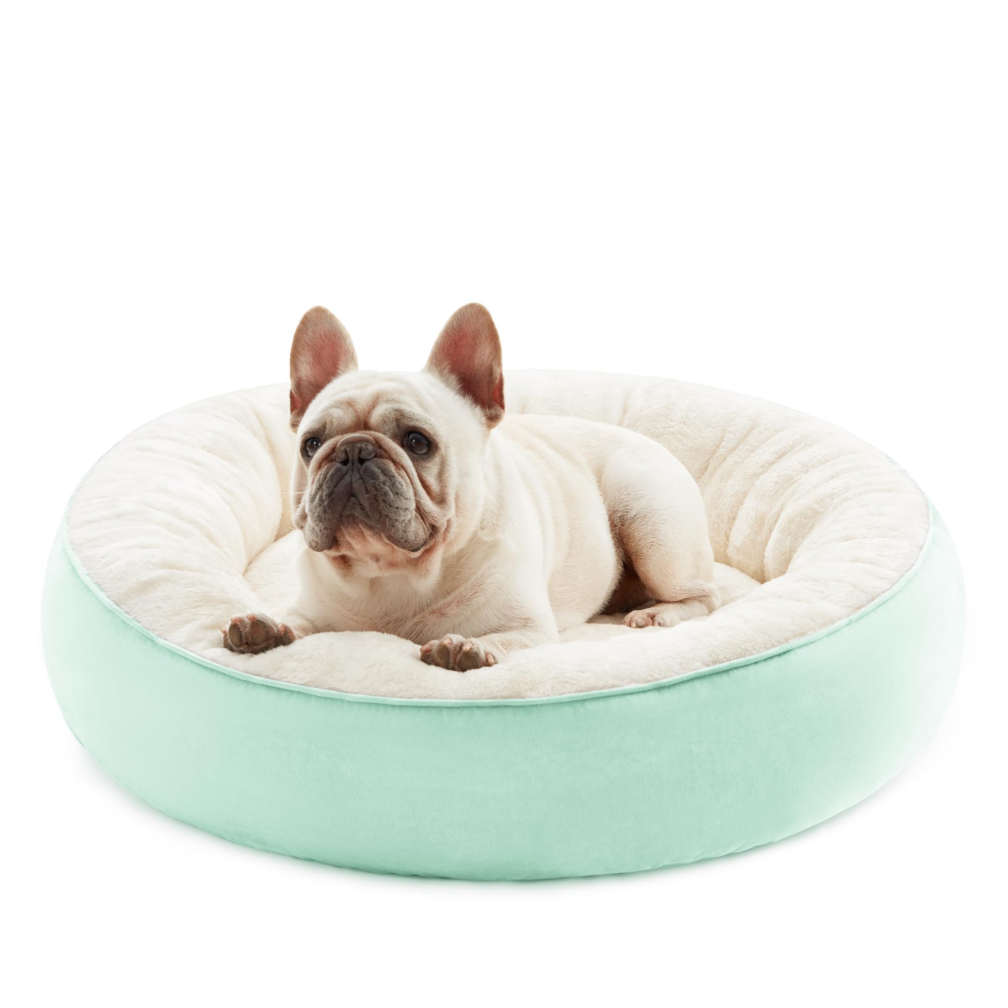 Love'S Cabin Round Donut Cat And Dog Cushion Bed, 25In Pet Bed For Small Or Medium Dogs, Anti-Slip & Water-Resistant Bottom, Sof