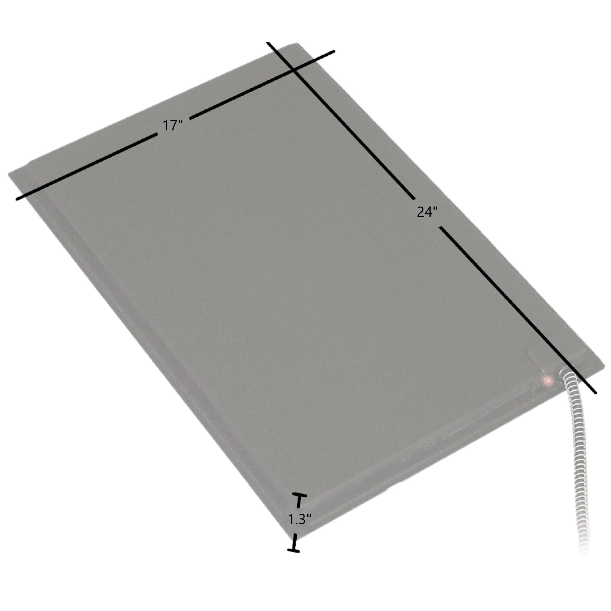 Farm Innovators Hm-80M 17 X 24 Inch Plastic Heated Pet Mat With Fleece Cover And Heavy Duty Anti Chew Cord Protector For Dogs, Cats, And More, 70 Watt