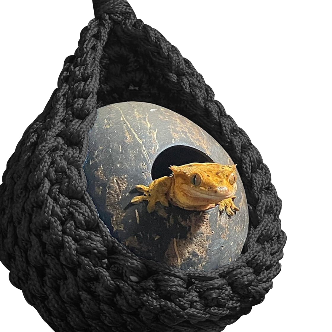Hyzaphix Bearded Dragon Hammock Reptile Tank Accessories Lizard Lounger Hanging Terrarium Hammock For Reptiles Chameleons, Gecko
