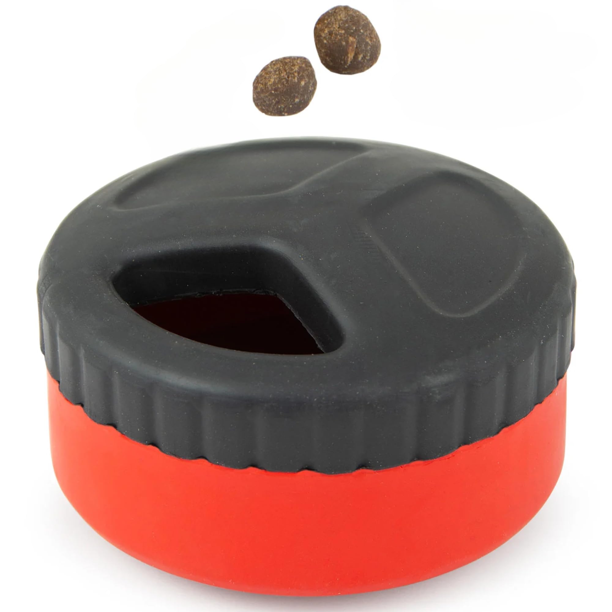 Jeffers Pet Natural Rubber Dog Chew Toy - Red Hocky Disc, Small - Treat Dispensing, Vanilla Scent, Durable, Non-Toxic, Dishwashe