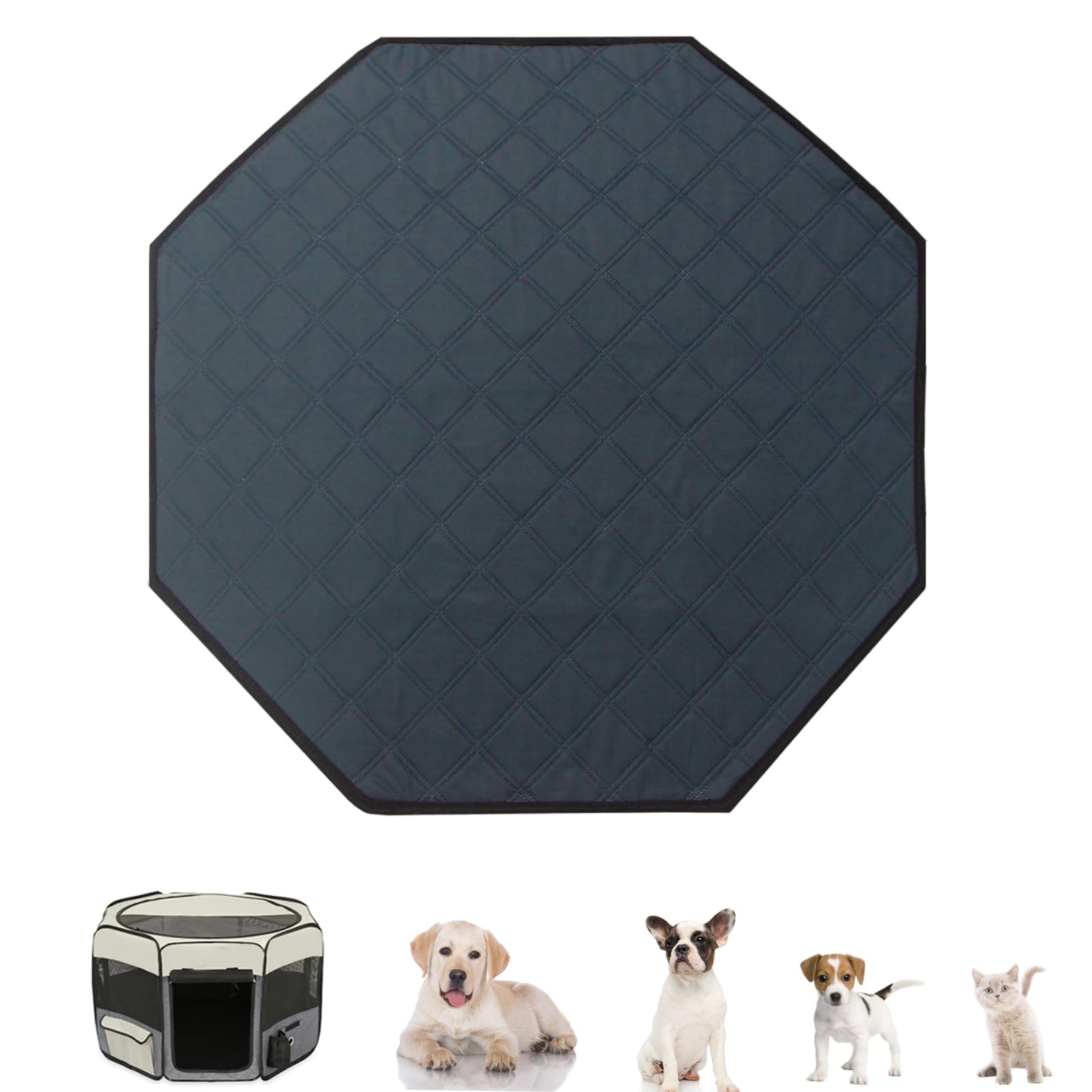 Zhilishu Dog Playpen Mat, Washable Pee Pad For Octagon Puppy Playpen Whelping Pad Leakproof Potty Training Pad Liner For Playpen
