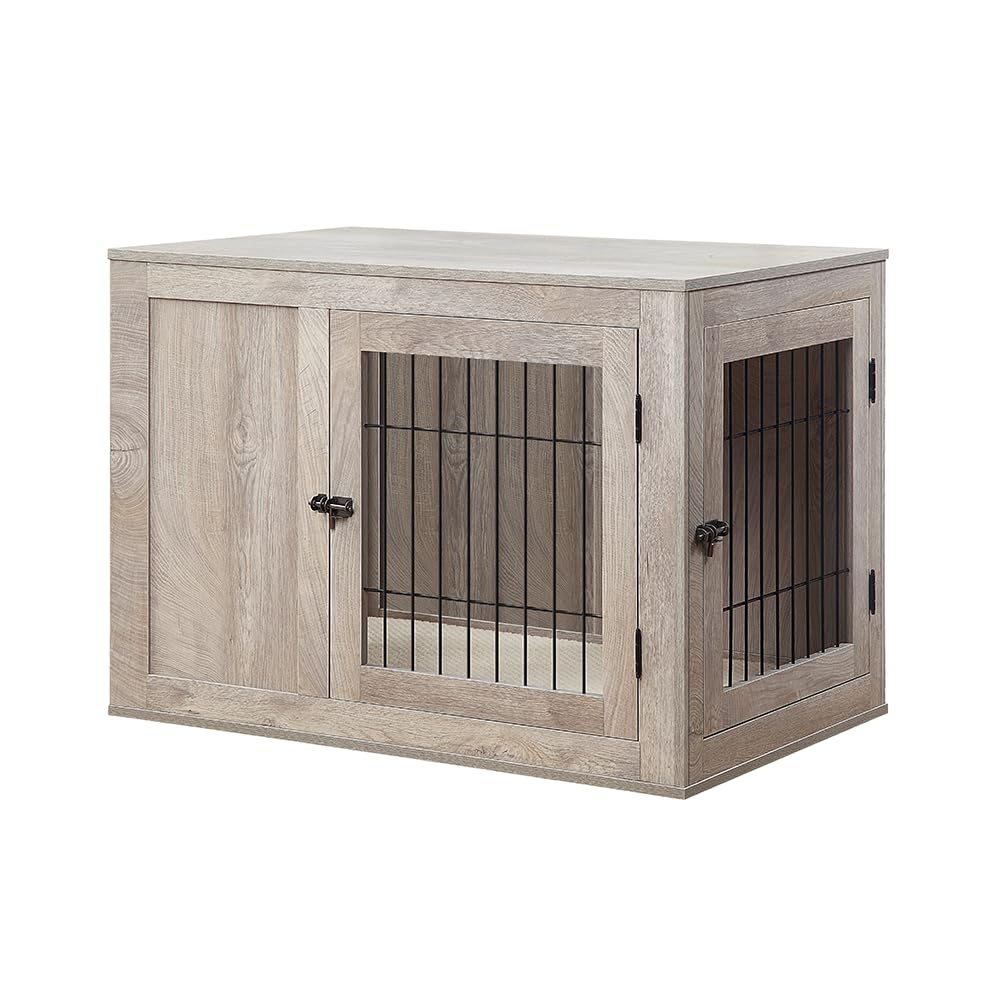 unipaws Furniture Style Dog Crate for Small Dogs, Indoor Aesthetic Puppy Kennel with Door, Modern Decorative Wood Wire Pet House