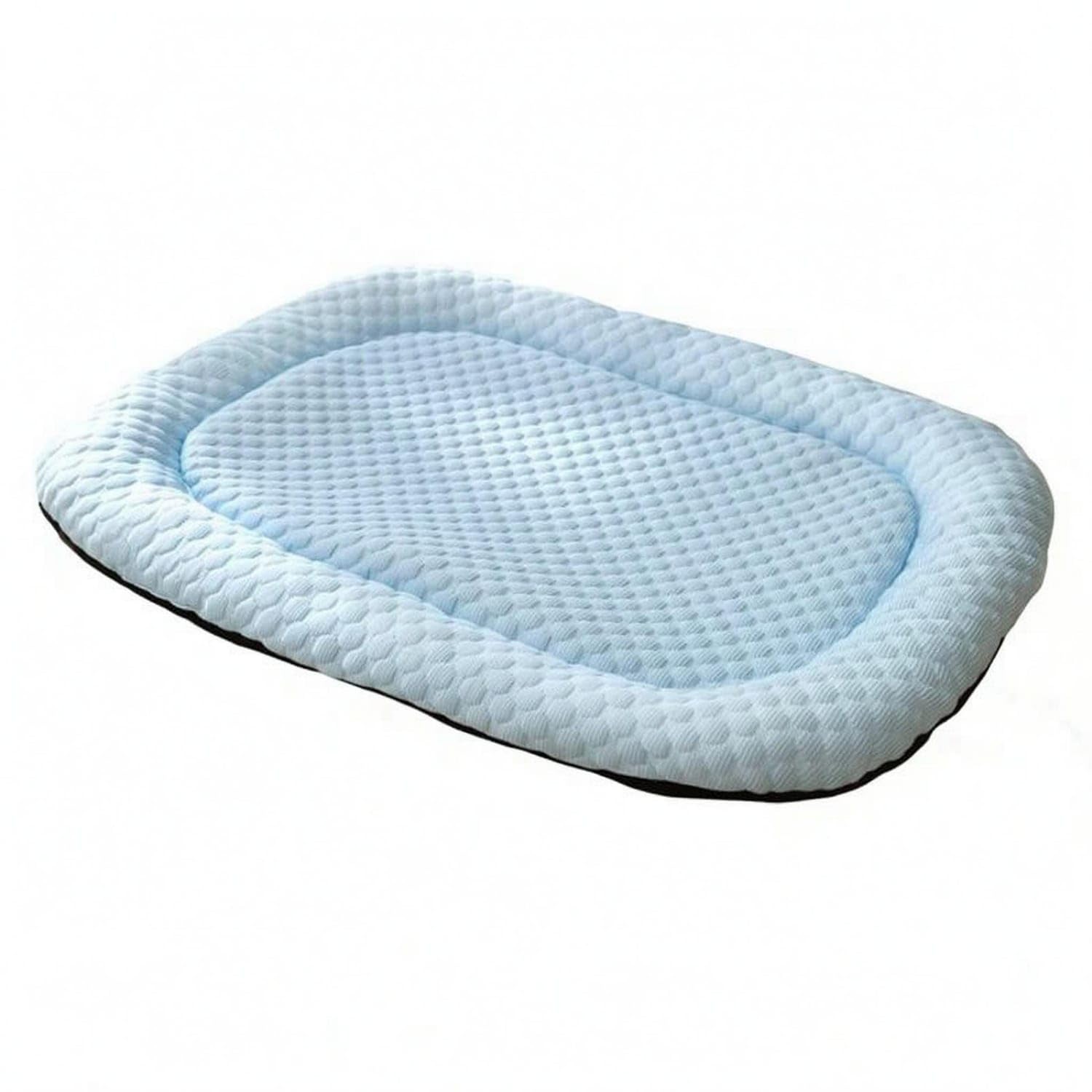 STYLEHEAVEN Knitted Surface Self Cooling Pet Mat Washable Pet Cooling Mat NonSlip Cushioned Border for Dogs, Cats, Blue, S Pet 