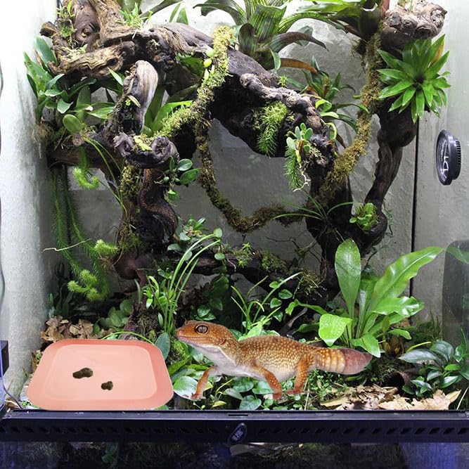 Magneech 2 Pcs Leopard Gecko Potty Pad,Crested Gecko Potty Latrine,Leopard Gecko Tray,Reptile Litter Box,Portable Gecko Tank Acc