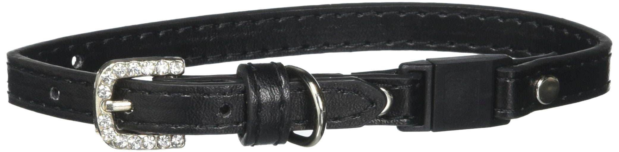 Cat Breakaway Plain Collar, Blank Black 10