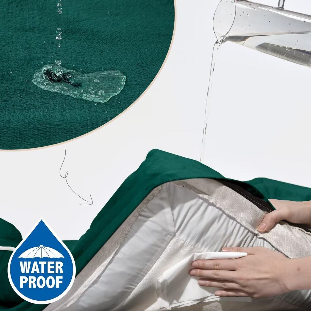 Comfort Expression Extra Large Dog Beds Jumbo Breed, Orthopedic Dog Bed Waterproof, Pv Washable Dog Sofa Bed With Removable Cover & Non-Slip Bottom(Jumbo,Emerald)