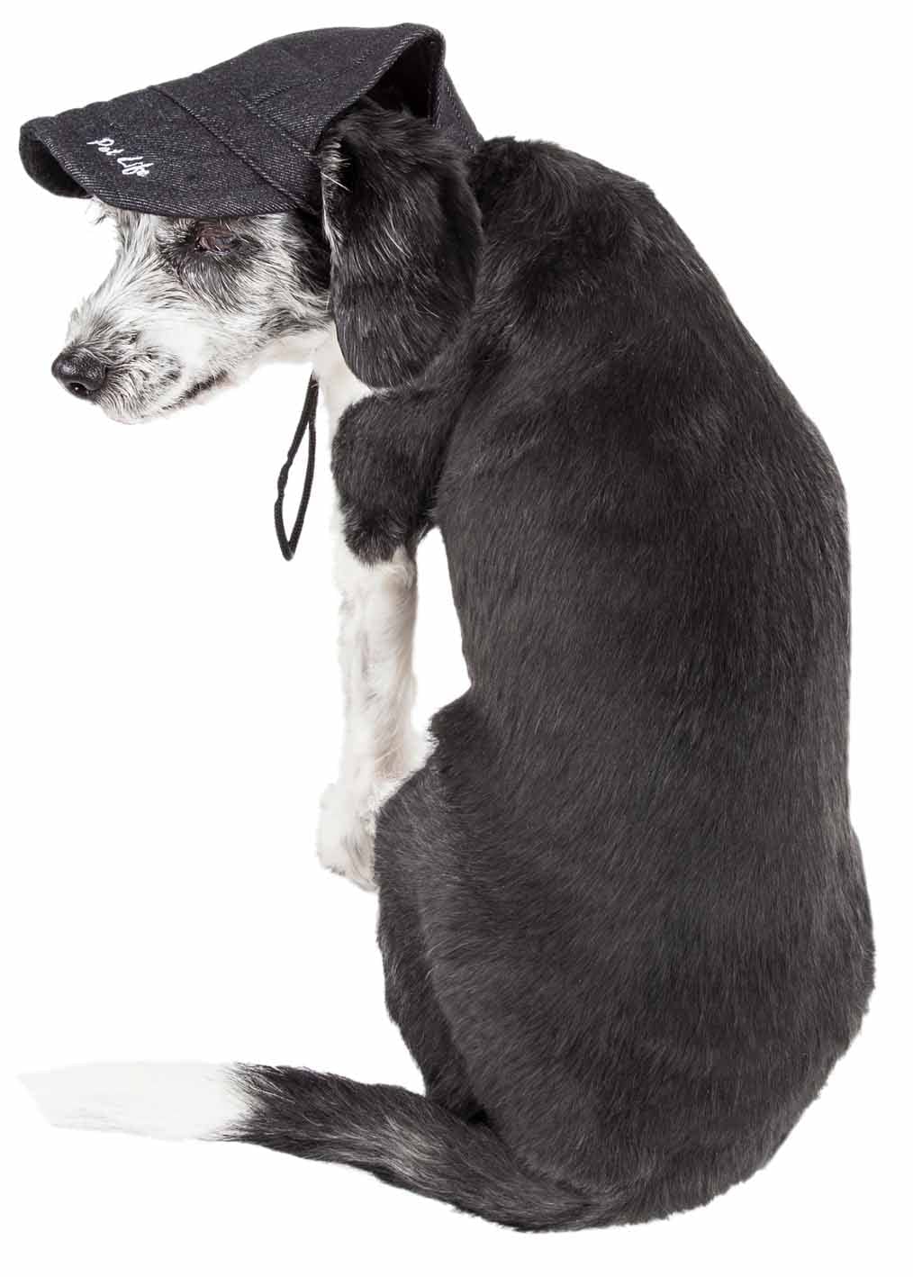 Pet Life  Fashion Dog Hat with UV Coverage Protection - Provides More Shade Than a Dog Banadana - Features Ear Holes and Adjusta