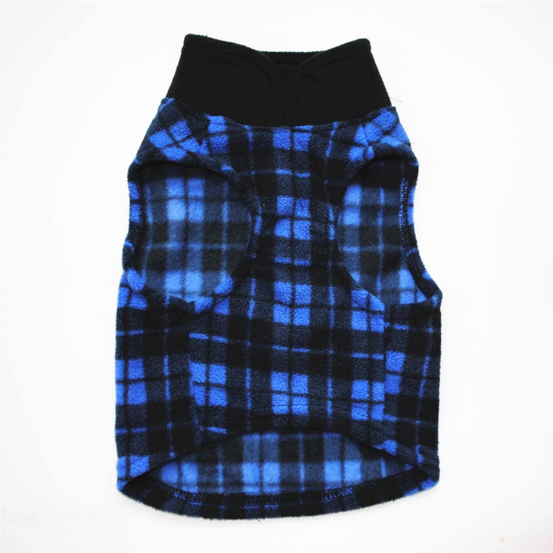 Pixriy Dog Sweater, Soft Fleece Vest With Leash Ring Pullover Jacket Winter Pet Dog Clothes For Puppy Small Dogs Cats Teddy Chihuahua Yorkshire For Christmas (L, Blue Plaid)