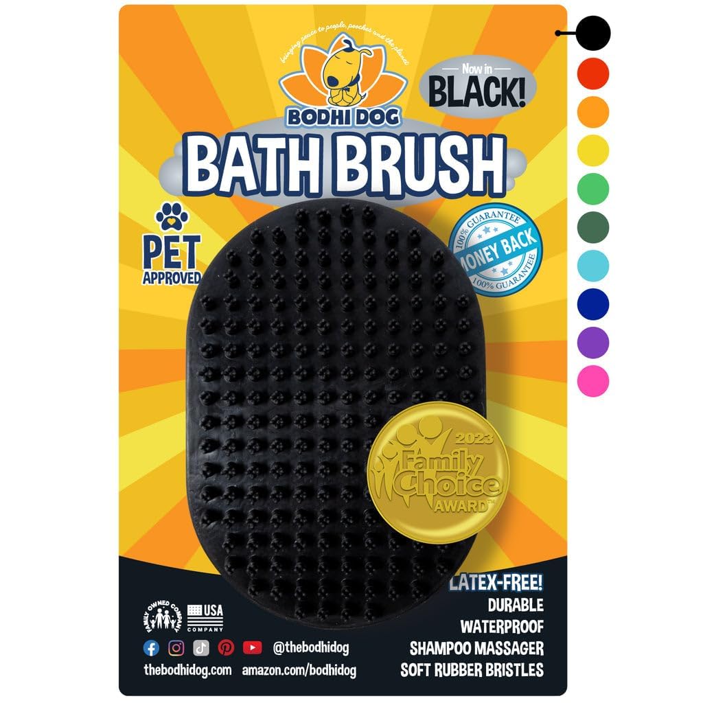 Bodhi Shampoo Brush | Pet Shower & Bath Supplies For Cats & Dogs Grooming | Long & Short Hair Dog Scrubber For Bath | Profession