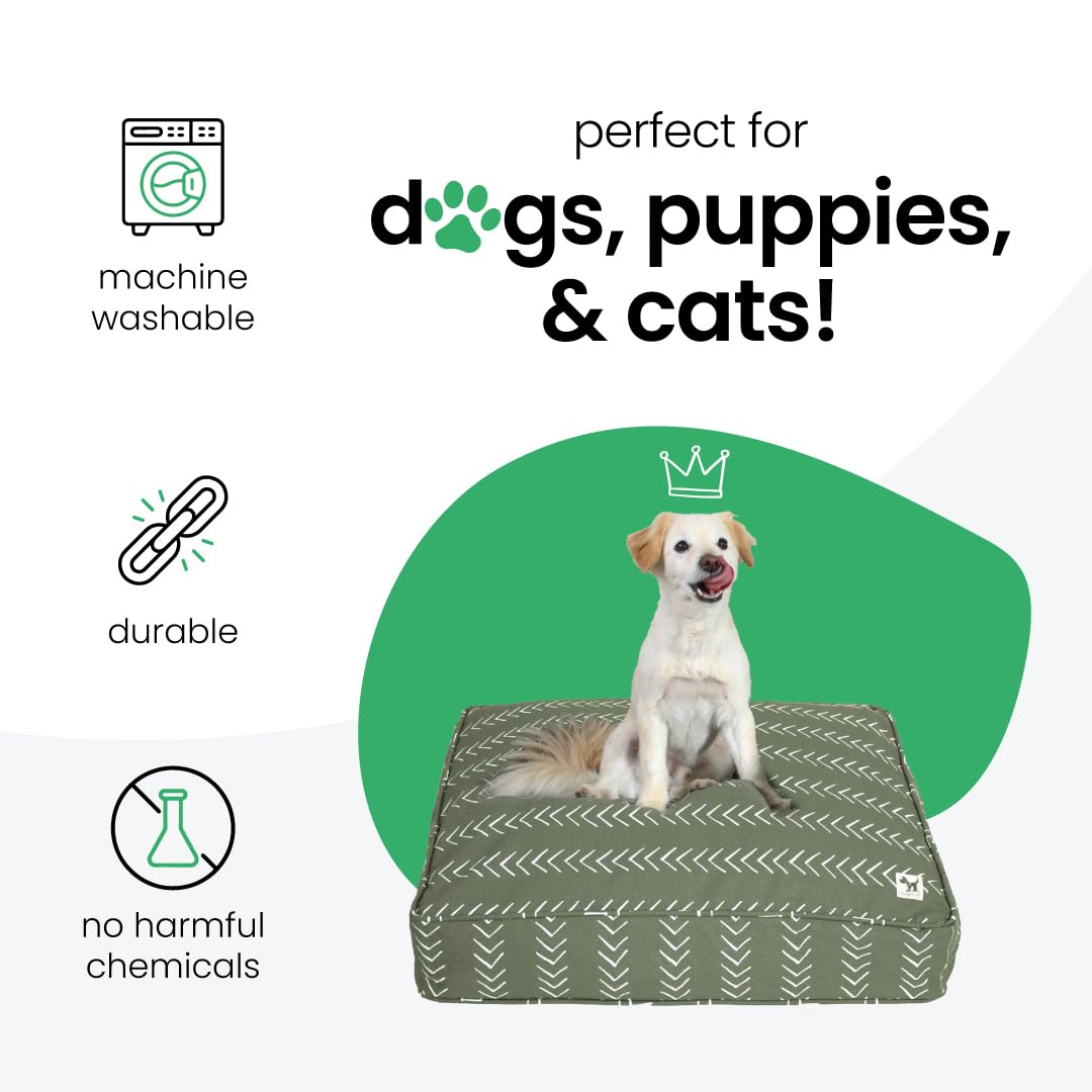 Molly Mutt Medium To Large Dog Bed Cover- Forever Young Print - Measures 27   X36   X5 - 100% Cotton - Durable - Breathable - Su