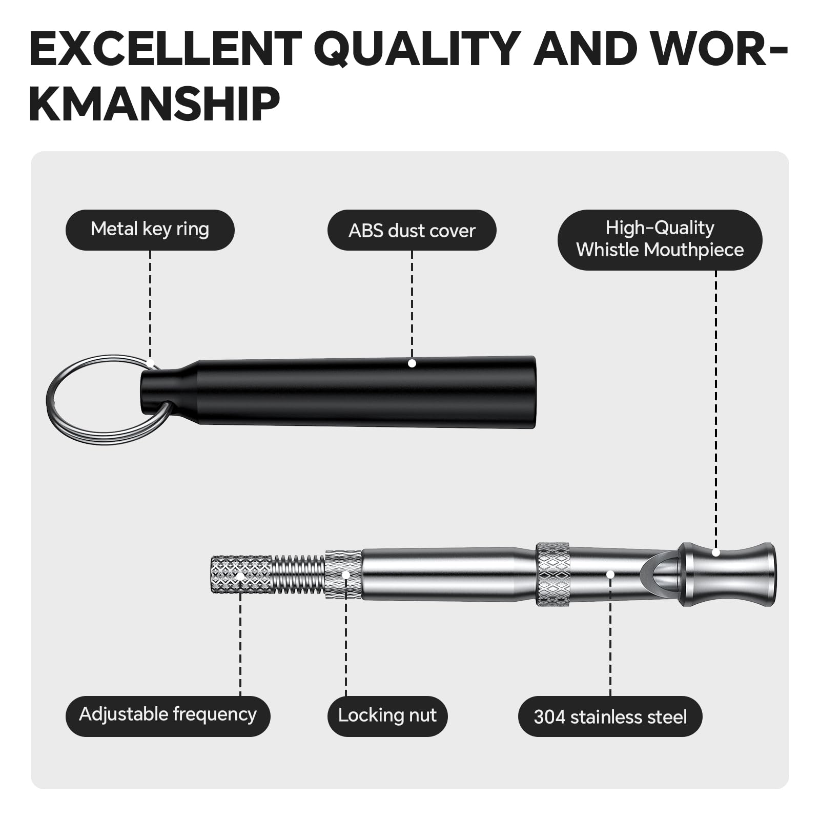 Dizu Dog Whistle, Dog Training Whistle With Lanyard, 2 Pcs Adjustable Ultrasonic Silent Dog Recall Whistles, Professional Dog Wh