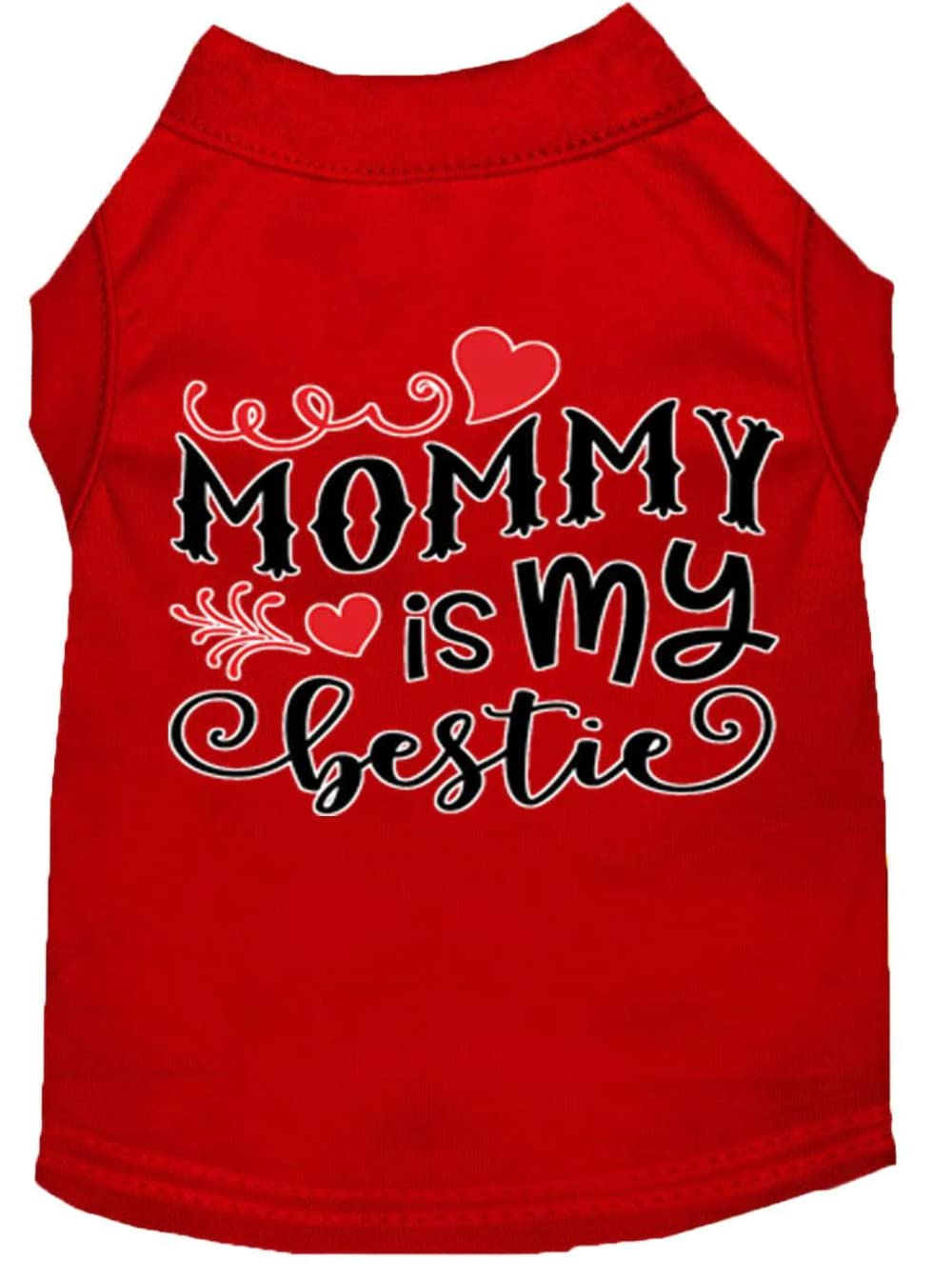 Pet Dog & Cat Shirt Screen Printed, "Mommy is my Bestie" Purple 3XL (25-35 lbs.)