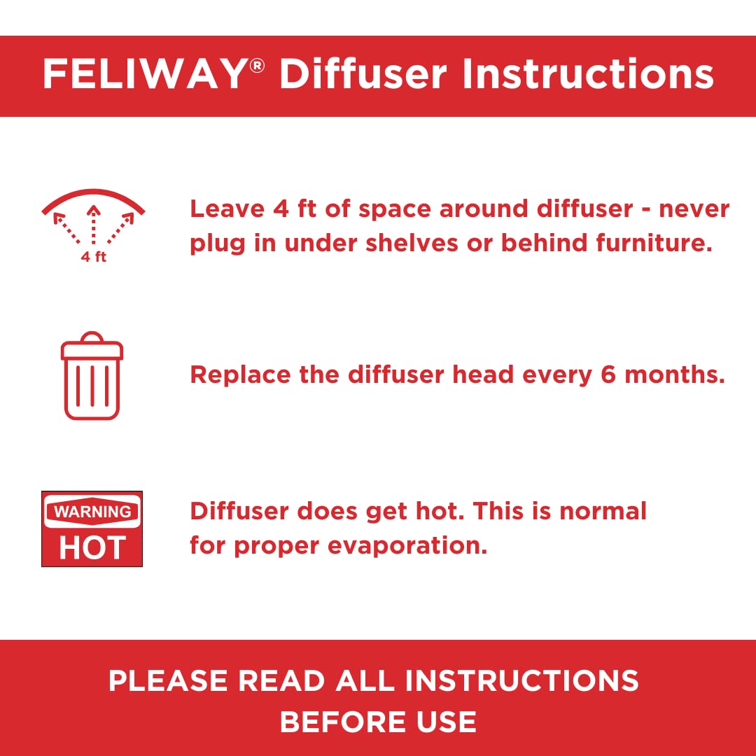 FELIWAY MultiCat 3 x 30 Day Cat Calming Refills for Pheromone Diffuser, 3 x 48ml Value Pack- Helps Reduce Conflicts and Signs of