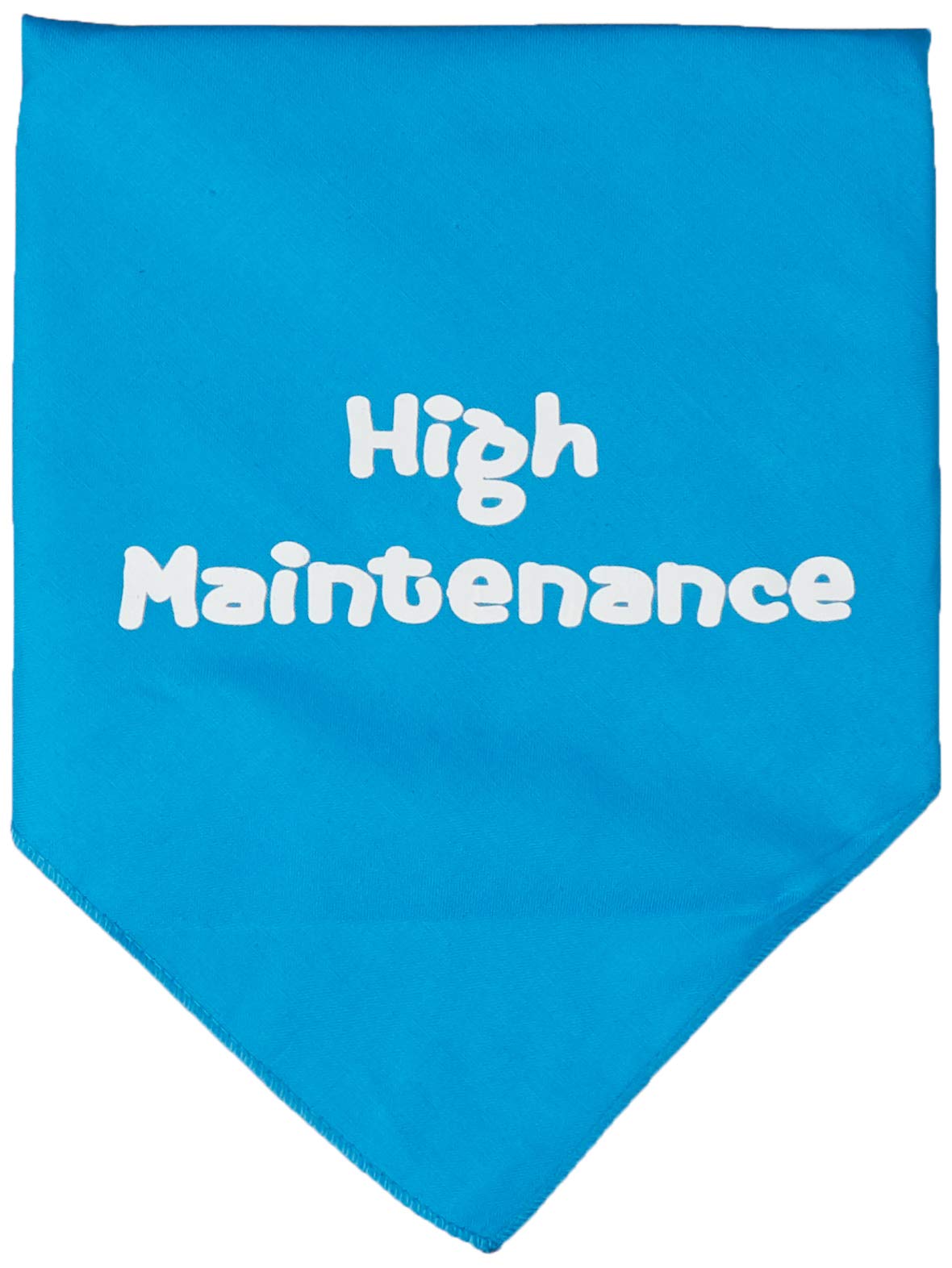 Mirage Pet Products High Maintenance Screen Print Bandana for Pets, Large, Turquoise