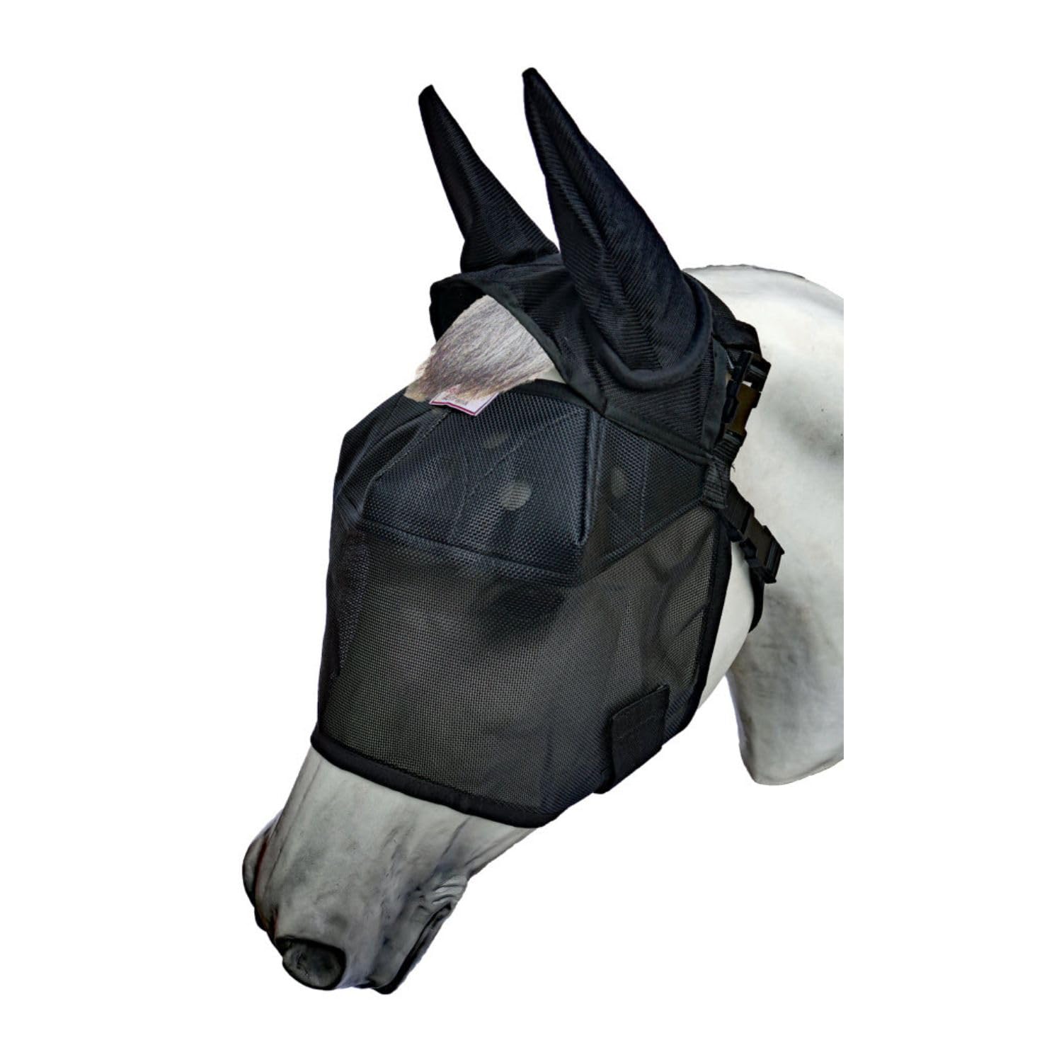 EquiVizor 95% UV Eye Protection (XL) Horse Fly Mask with Ears. Designed to Stay On Your Horse, Off The Ground.