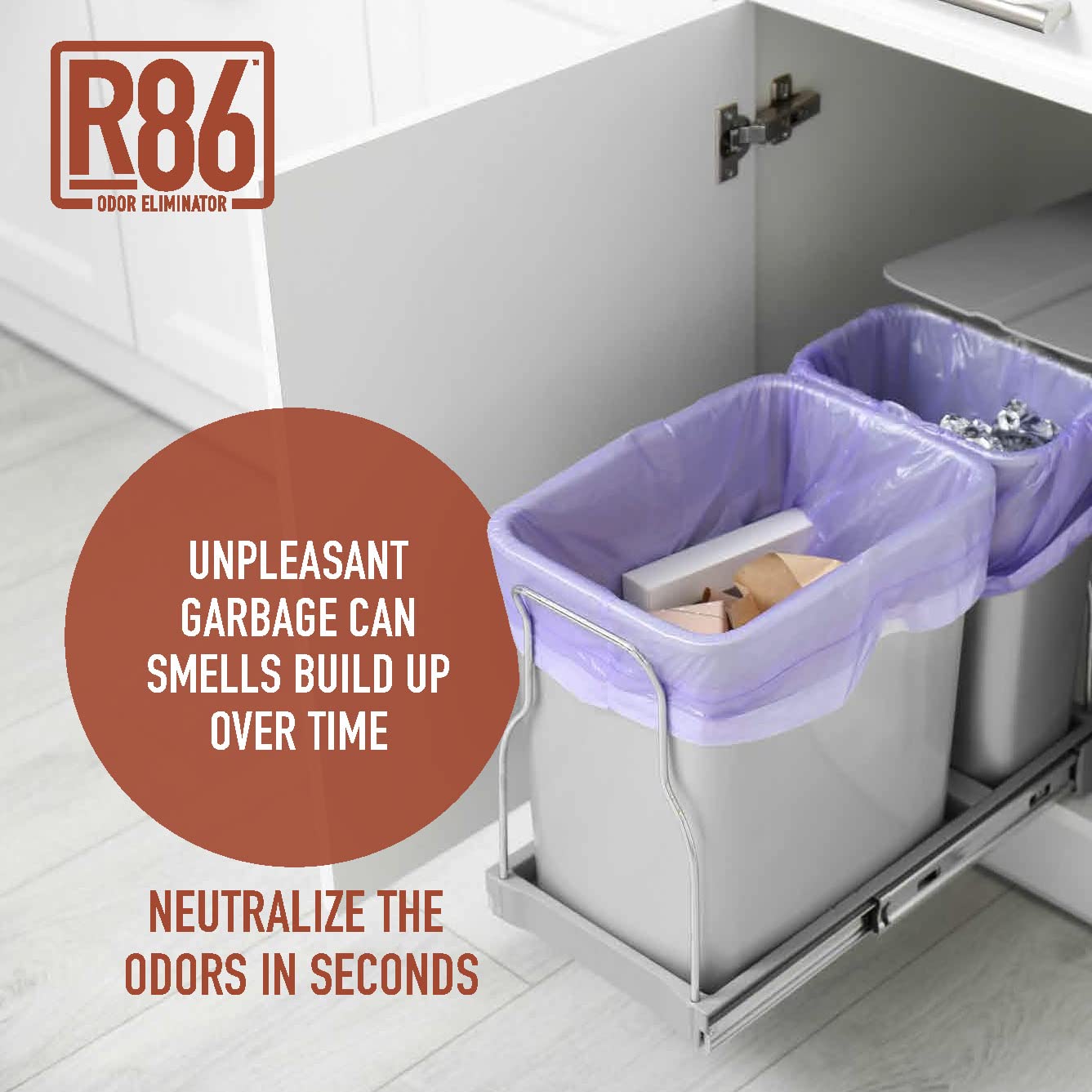 R86 Industrial All-Out Odor Eliminator, Removes Dead Animal Odor, Skunk Odor, Urine, Poop, Musty Basement & More – Natural Formula, Use Wet Or Dry, Biodegradable