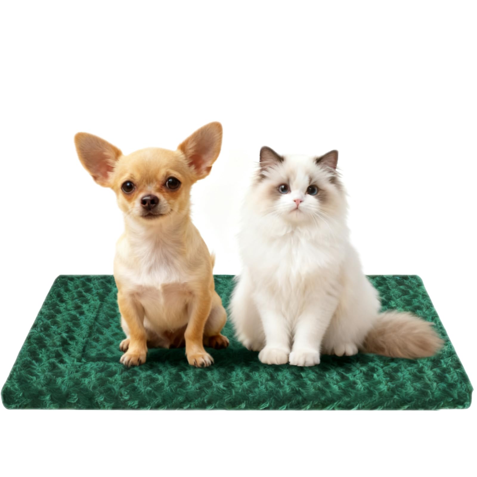 Dog Crate Bed Pad - Reversible Fleece Mat for Small, Medium, Large Dogs - Soft & Washable Anti-Slip Dog Bed Mat for Cages and Ke