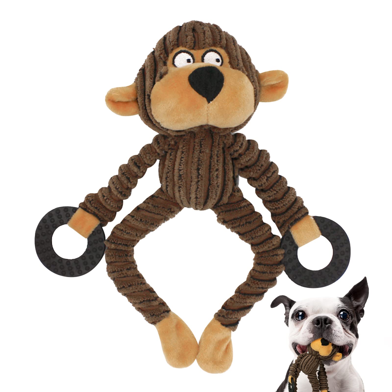 HGB Squeaky Dog Toys, Plush Dog Chew Toys for Puppy Teething, Pet Training and Entertaining, Cute Interactive Dog Toys for Small