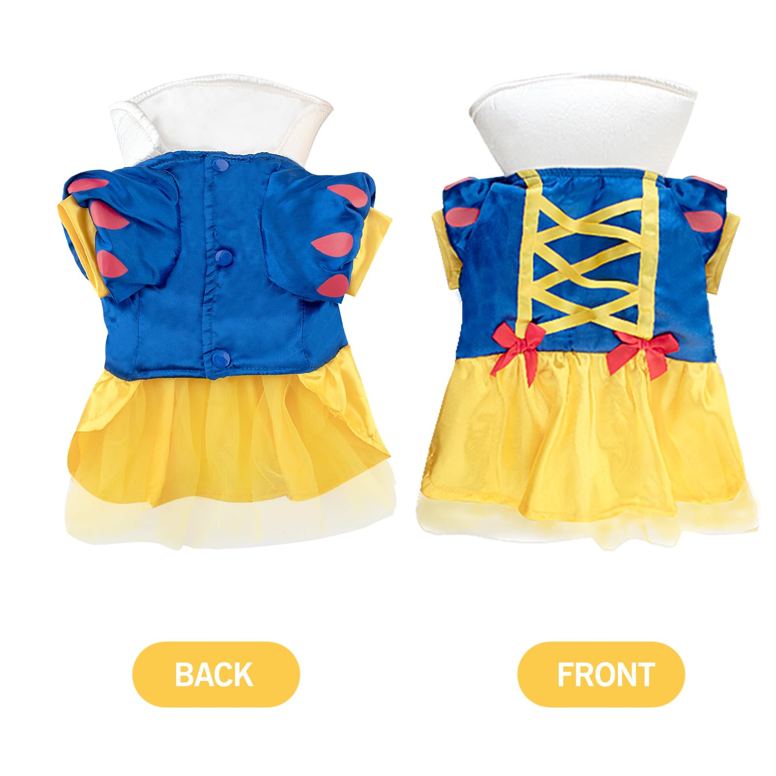 Snow Dog Costume - Christmas Princess Puppy Dress, Snow Pet Apparel For Party Christmas Halloween Special Events Costume