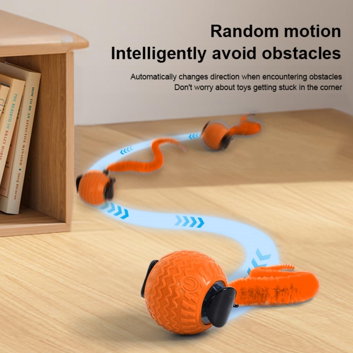 Uubei Interactive Cat Toys With Tail Rechargeable Cat Ball Toy With 3 Model Automatic Moving Balls Electric Fast Rolling Toy For