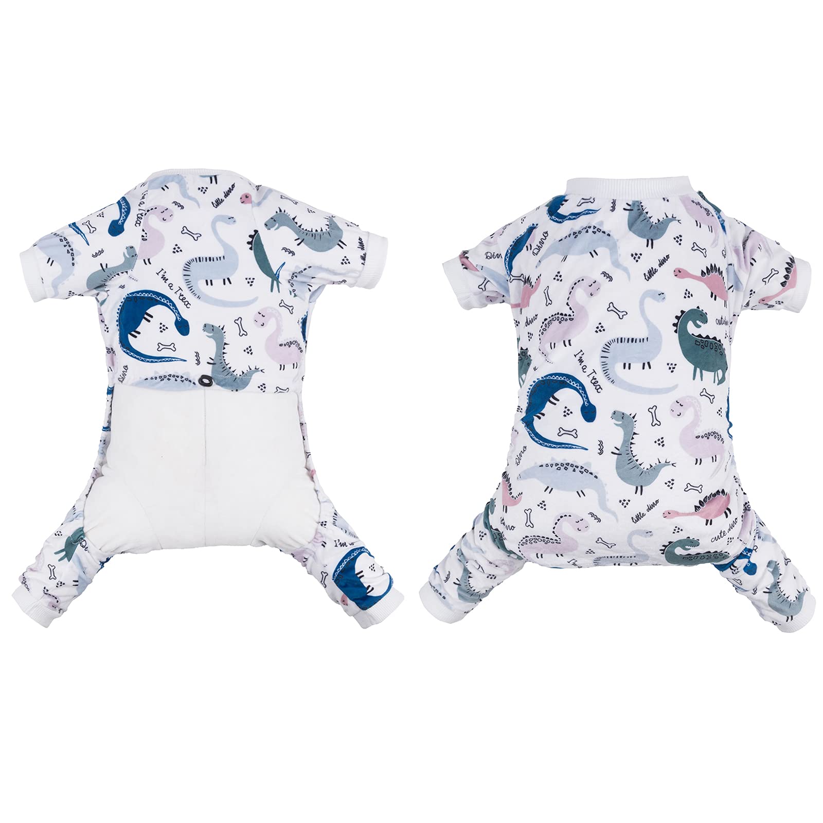 Cutebone Soft Puppy Pajamas Cute Dog Pjs Jumpsuit Pet Clothes Apparel P160L