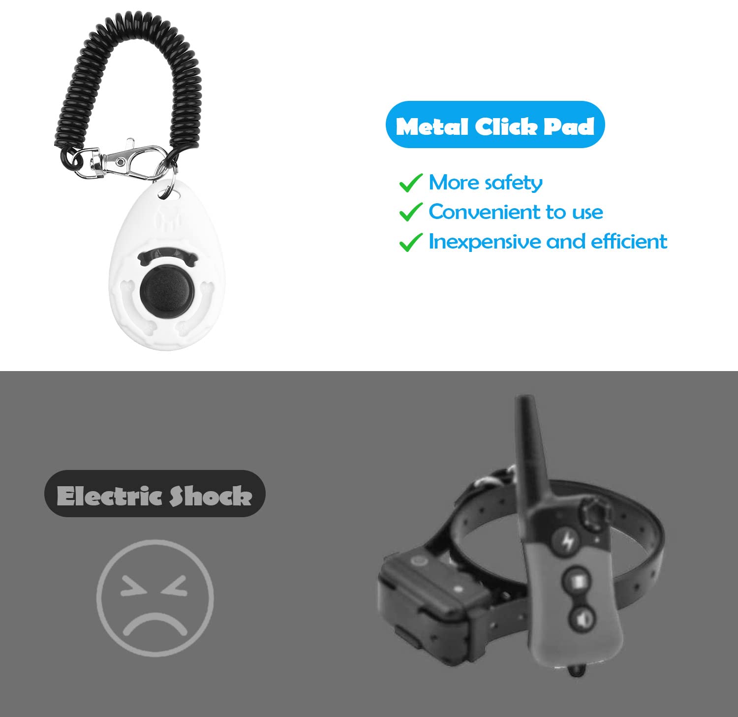 Dog Training Clicker with Wrist Strap - OYEFLY Durable Lightweight Easy to Use, Pet Training Clicker for Cats Puppy Birds Horses