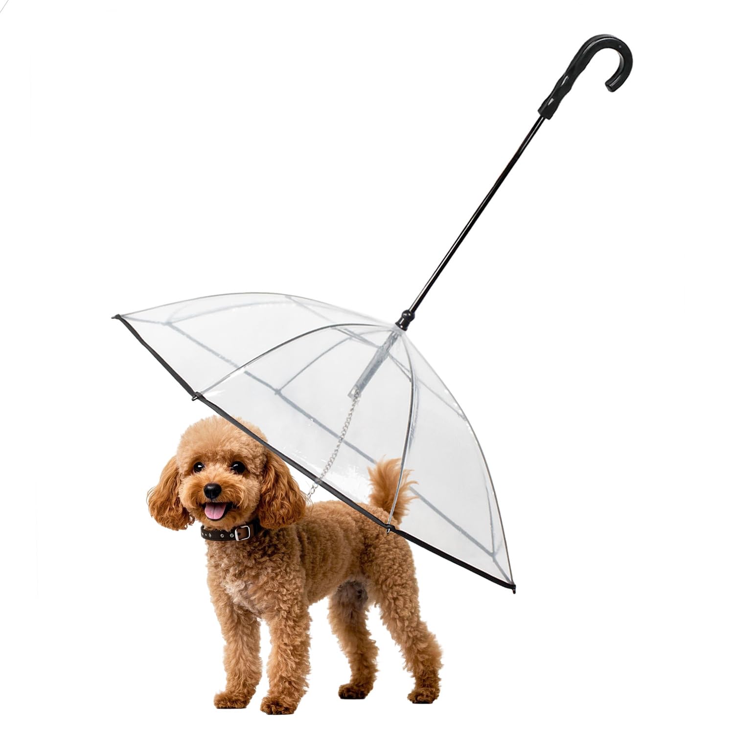 Namsan Clear Dog Umbrella For Small Dogs, Doggie Umbrella Leash Keeps Dogs Dry In Rain Walking, Small Doggy Rain Umbrella With M