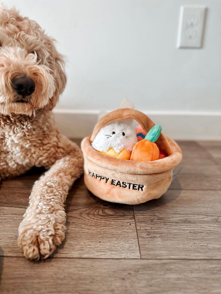 Midlee Hide A Toy Easter Basket Dog Toy
