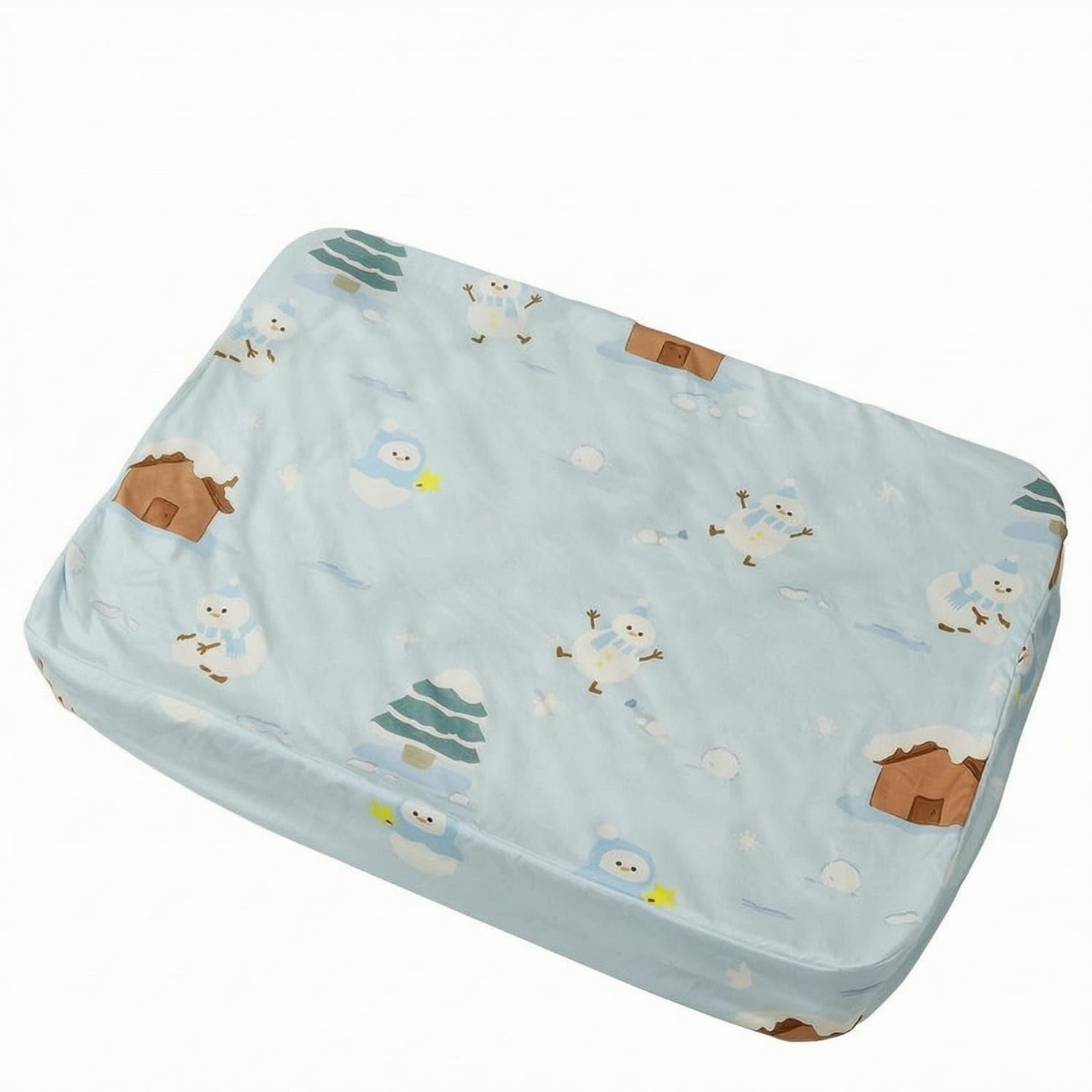 Elasticized Edges Fitted Dog Bed Cover Easy to Clean WaterResistant Dog Bed Cover, S 70x60cm, Sky Blue 4season
