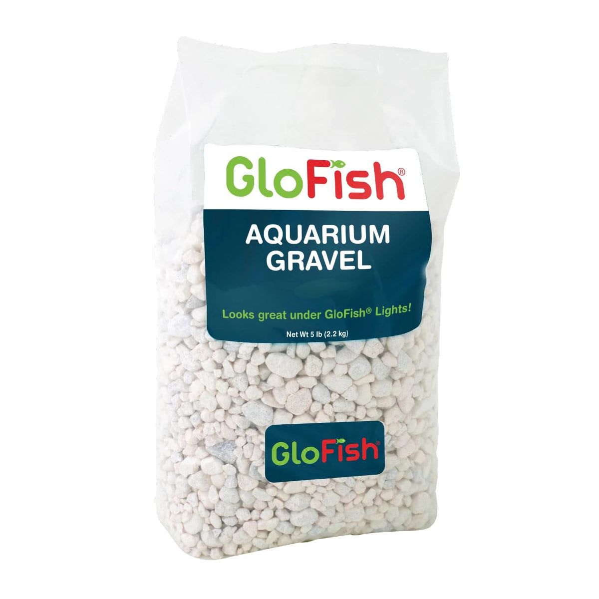 Glofish Aquarium Gravel 5 Pounds, White, Complements Glofish Tanks (29022)