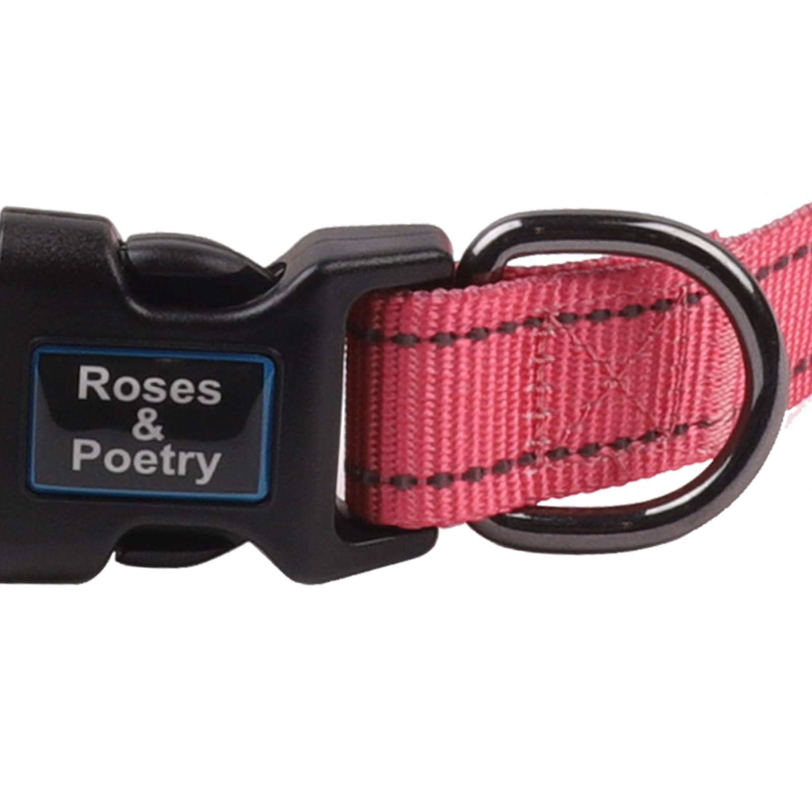 Roses&Poetry Large Reflective Female Collar With Pink Gradient Color, Adjustable Durable Dog Collar For Small Medium Large Dogs
