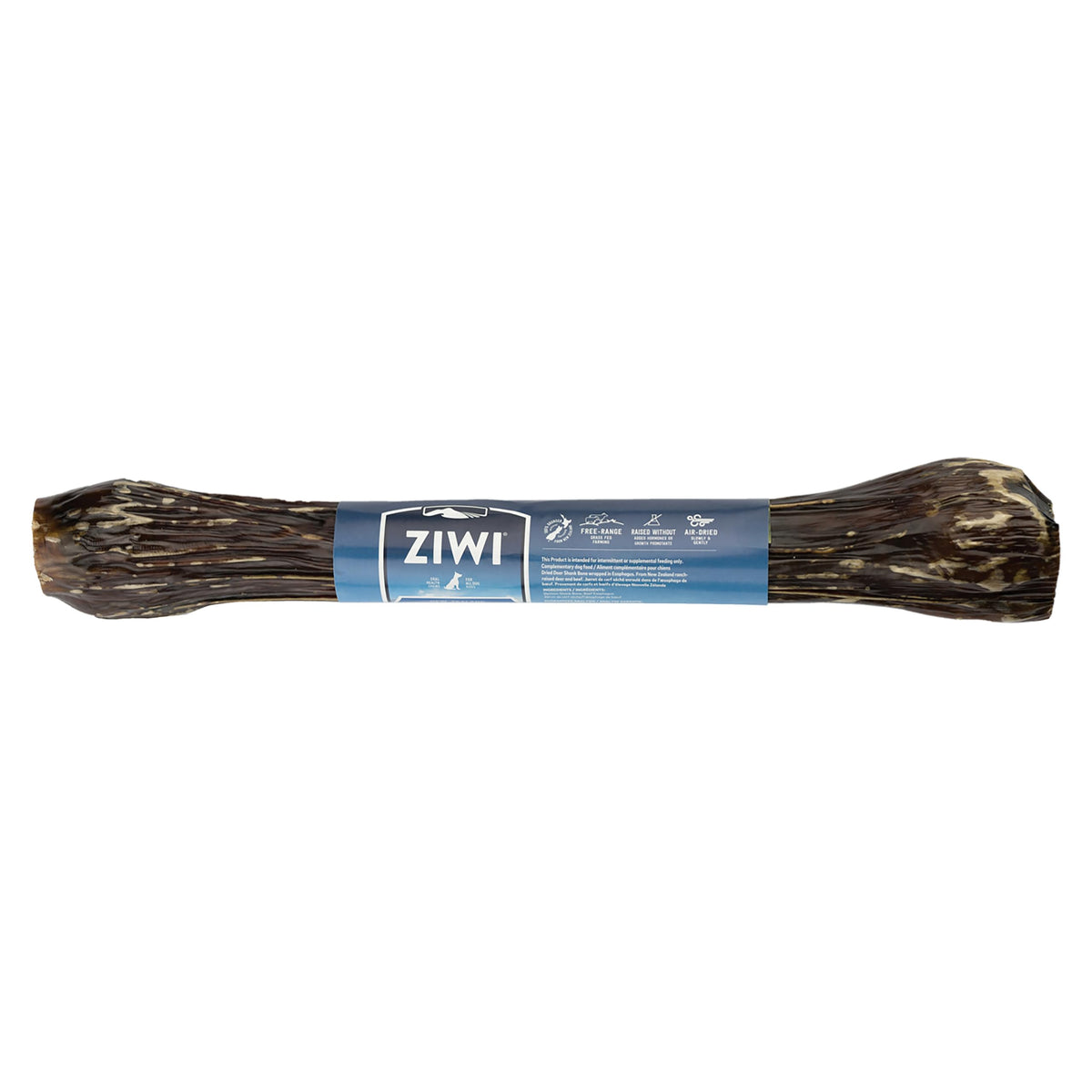 ZIWI Venison Deer Full Shank - 2-in-1 Dog Bone Chew Treat Wrapped in Beef Esophagus - All Natural, Air-Dried