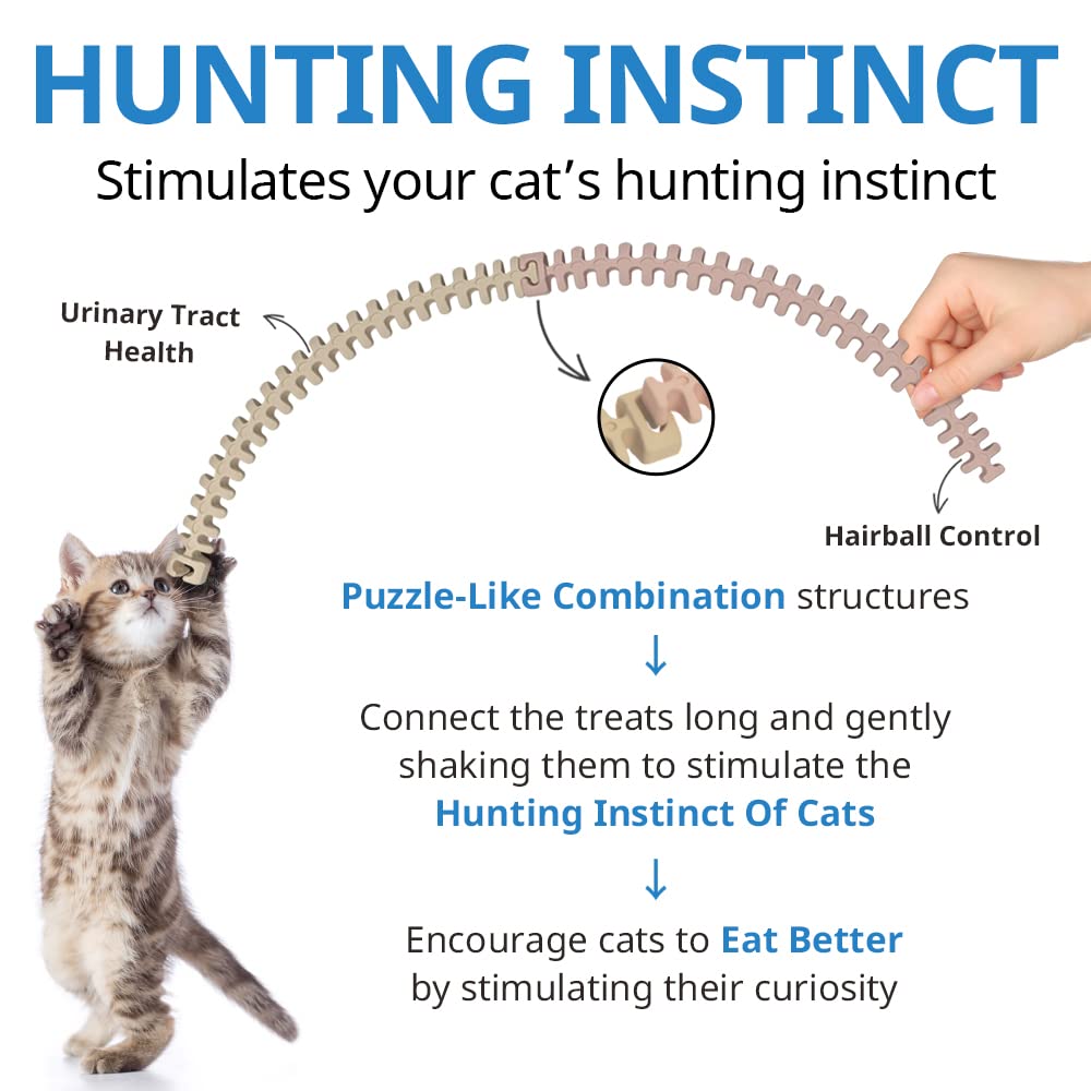 DR.PETRA CATZZLE Cat Treats, Dental Chews for Indoor Cats, Cat Teeth Cleaning, Dental Care Snacks - Urinary Tract Health (Chicke