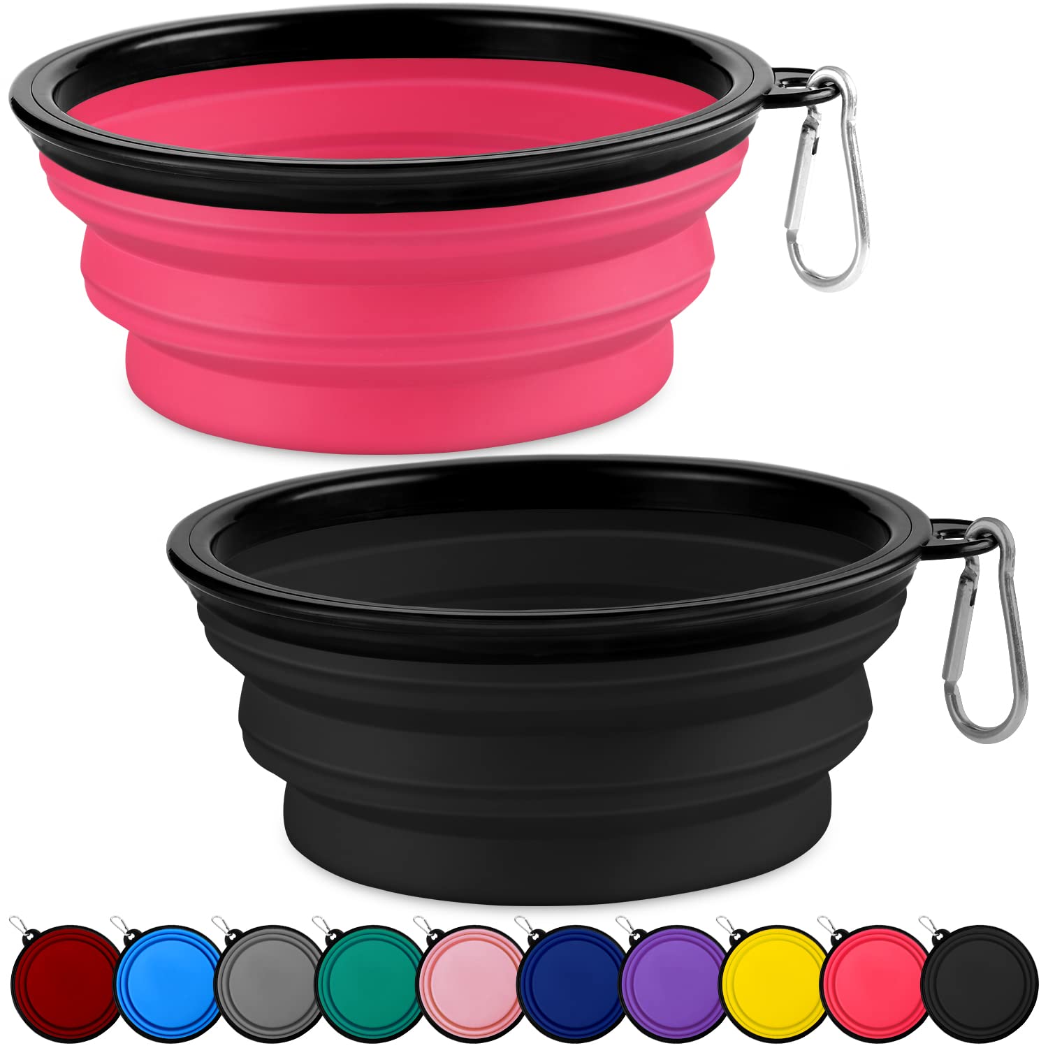 Paercute Collapsible Dog Bowl, Lightweight And Portable, Ideal For Travel, Hiking, Camping, And Everyday Use