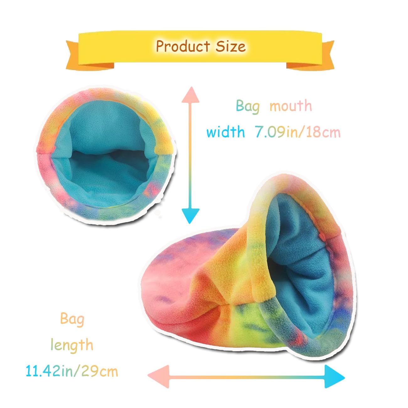 Zbjbinch Guinea Pig Hideout, Soft Fleece Rabbit Snuggle Sack, Small Animal House Ferret Cozy Cave Hamster Sleeping Bag For Small