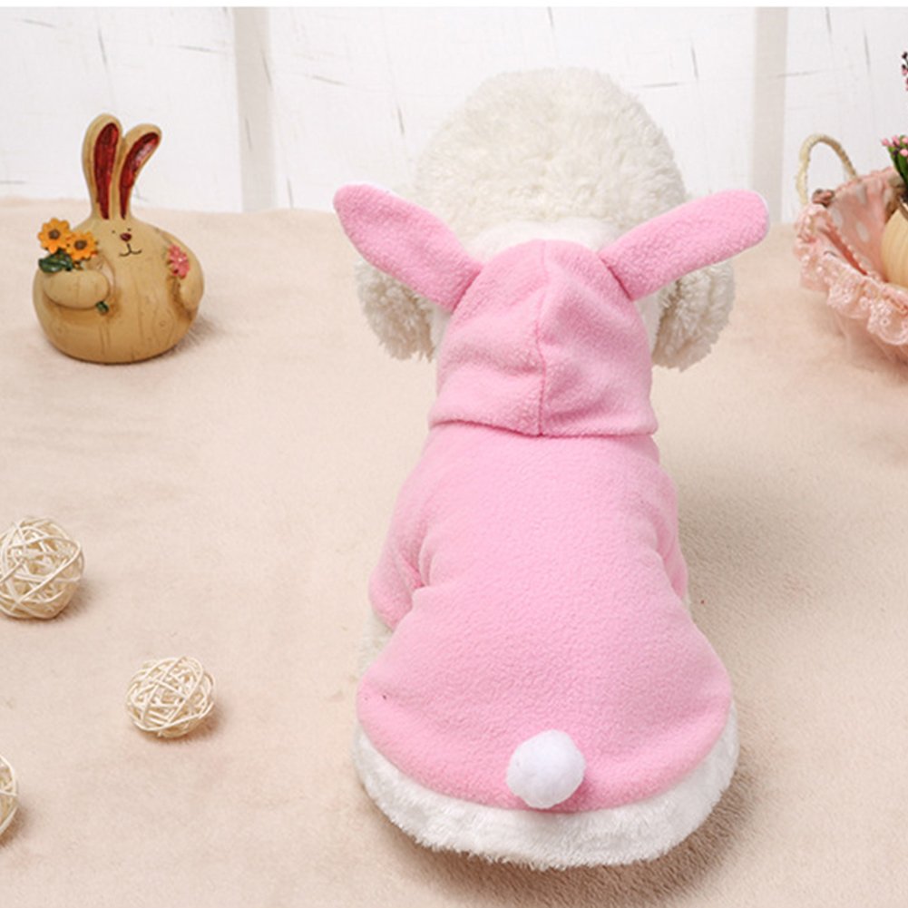 Nacoco Dog Rabbit Costume Pet Puppy Hoodies Clothes Coat Bunny Autumn Winter Halloween For Small Dog And Cat (M)
