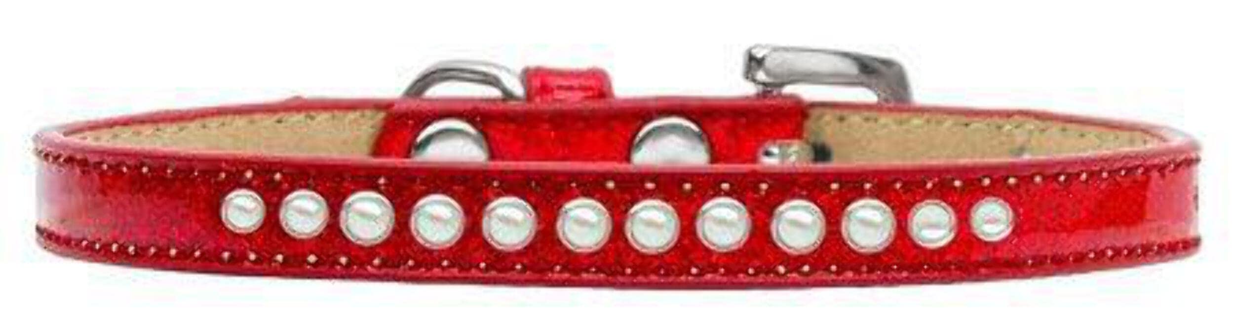 Mirage Pet Products Pearl Red Puppy Dog Ice Cream Collar, Size 10
