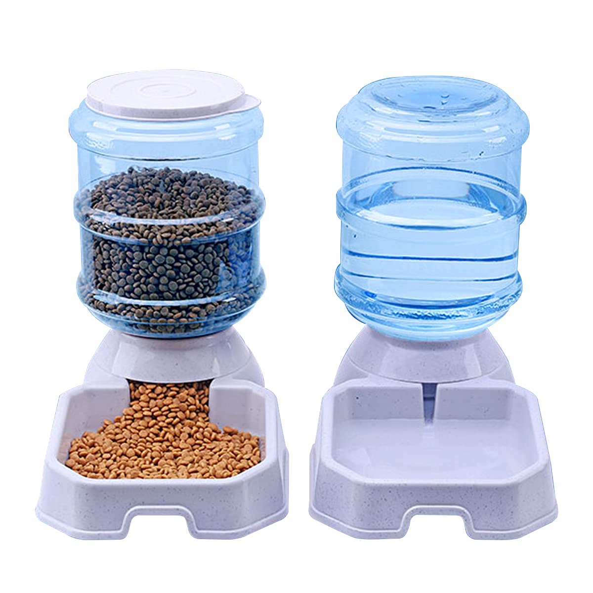 Pet Feeder And Water Dispenser Premium Quality Self-Dispensing Gravity 1 Gallon Large Capacity Pet Feeder, 3.8 Liters Capacity Pet Waterer