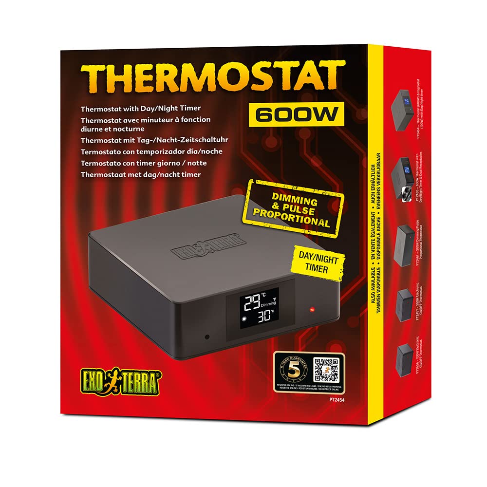 Exo Terra Thermostat With Day And Night Timer For Reptile Terrariums