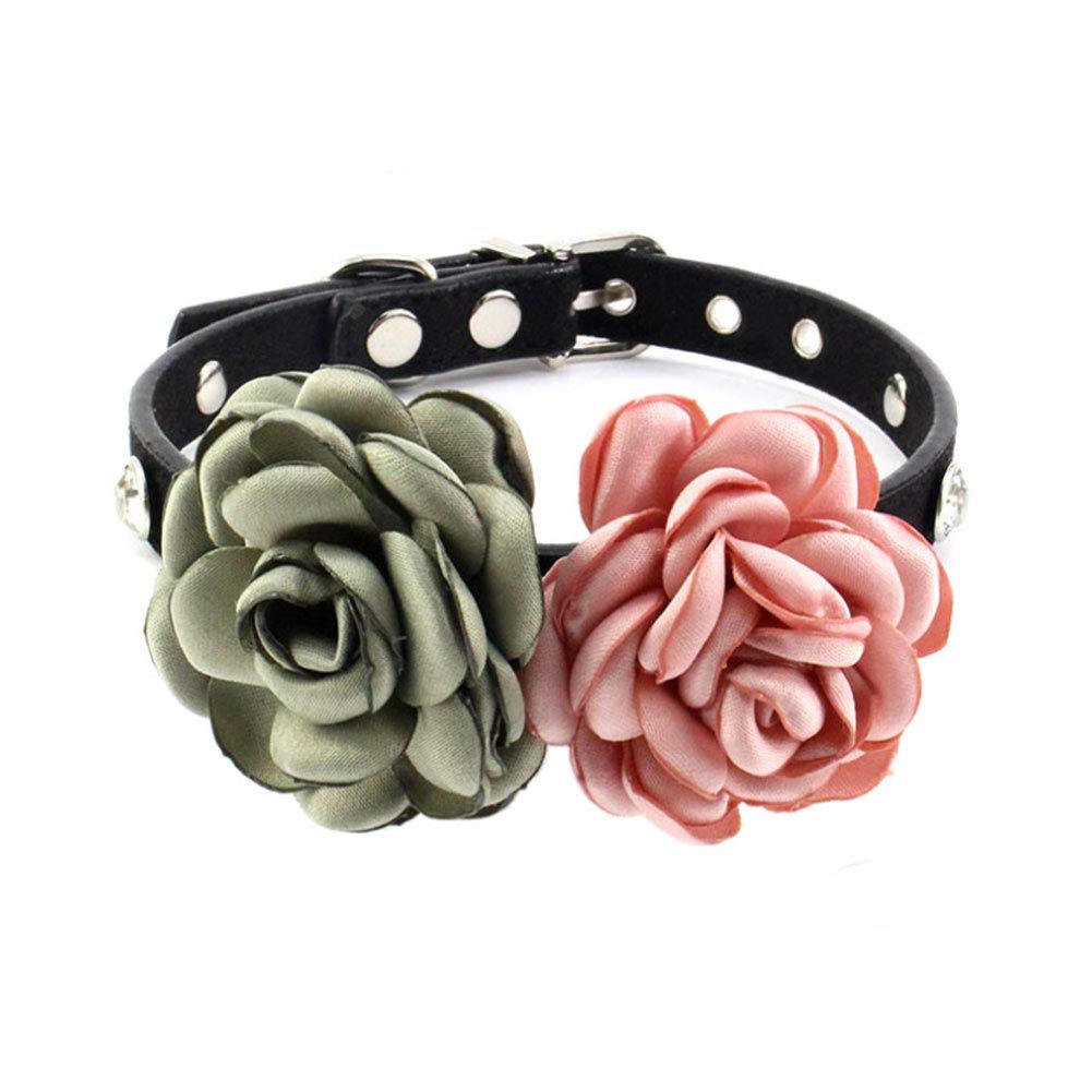 Petfavorites Rhinestone Flower Pet Cat Dog Collar - Bling Kitten Collar With Flower - Fancy Chihuahua Yorkie Clothes Accessory -