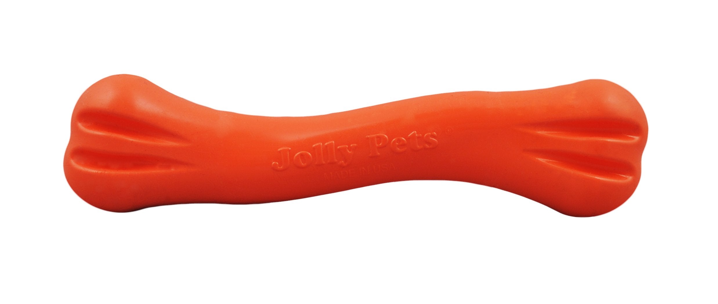 Jolly Pets 9-Inch, Jolly Bone, Orange, Large