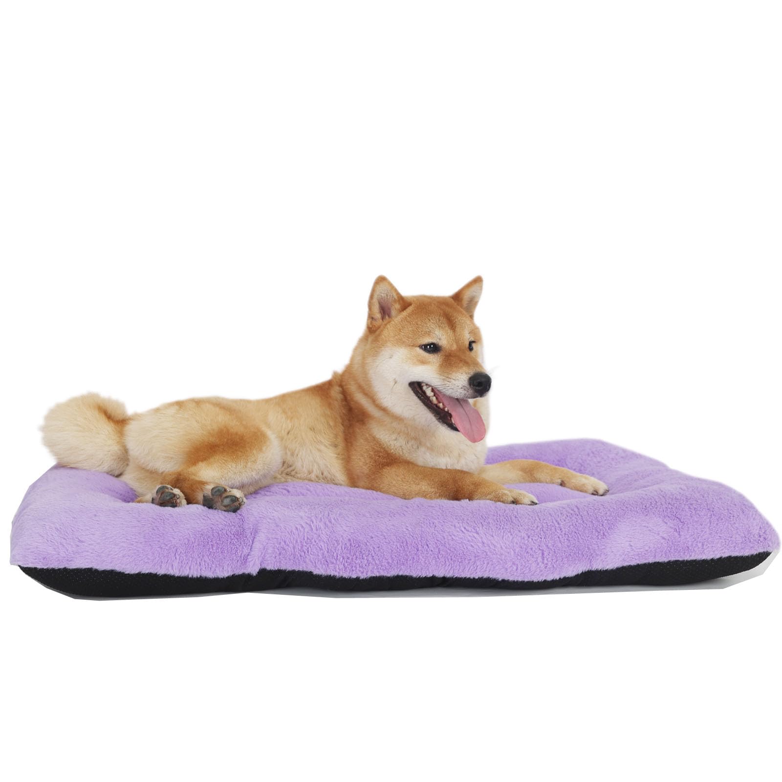 Wrkfree Dog Crate Bed 36 X 23 Purple For Small Dogs - Washable Comfy Fluffy For 36 Inches Cage Kennel - Indoor And Outdoor Use