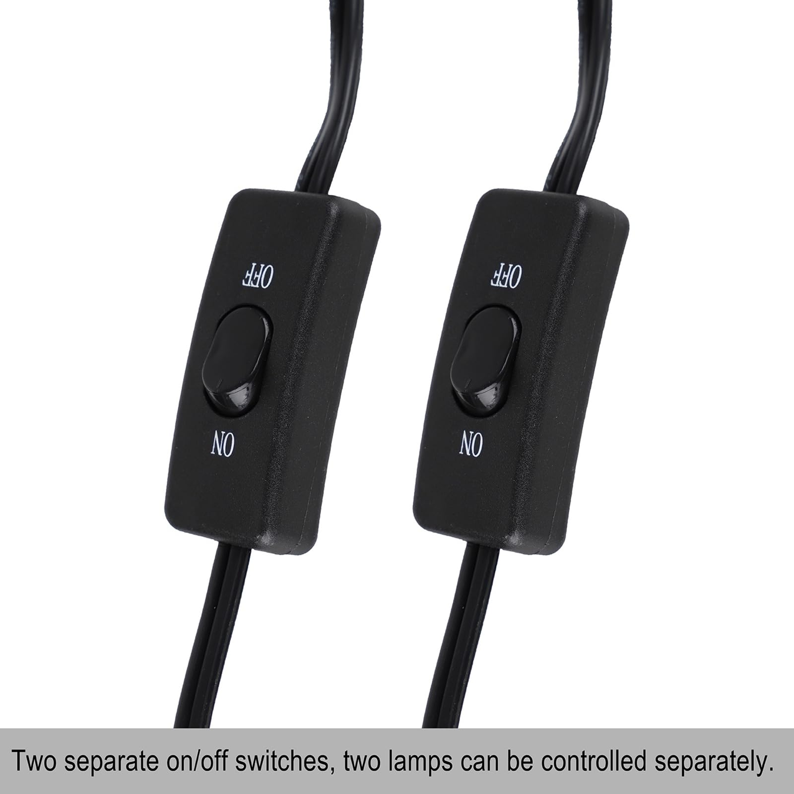 DXOPHIEX 15 inch Dual Reptile Light Fixture, Max 150W Dual Dome Reptile Heat Lamp with 100W Basking Bulb&Infrared Heat Lamp, UVB