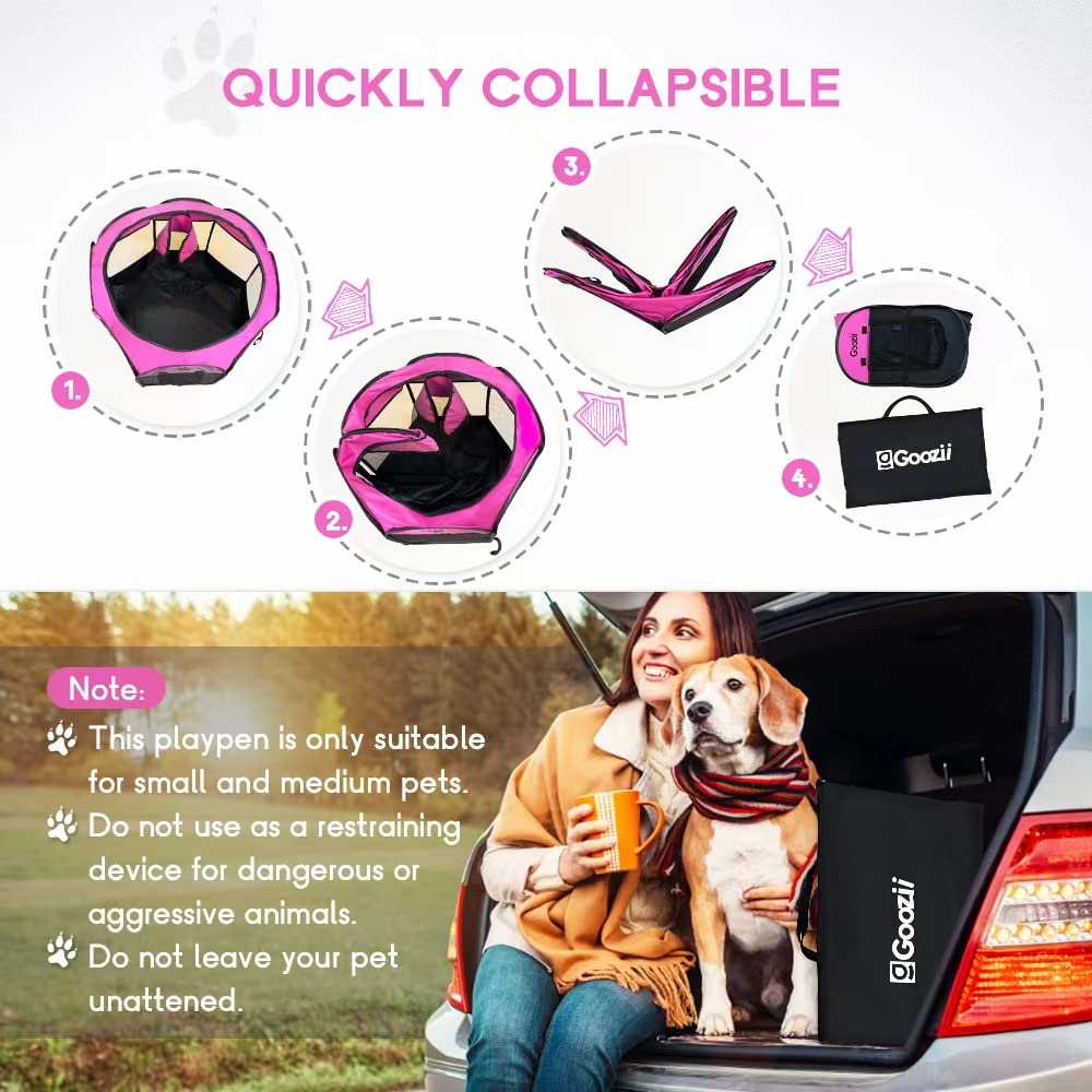 Portable Large Pet Cat Playpen For Indoor Outdoor Cats, Foldable Big Dog Playpen Tent Kennel Crate With Cover Enclosed For House
