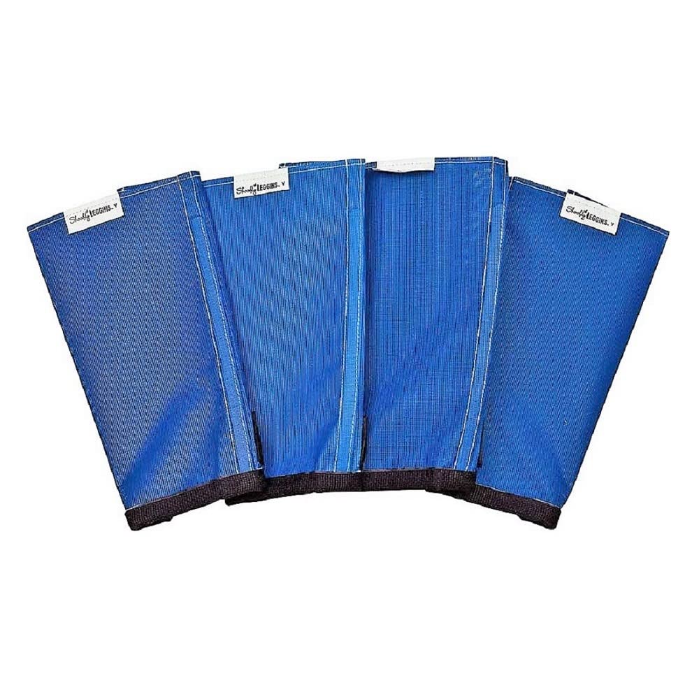 SHOOFLY Horse Leggins, Patented Loose Fitting Boots, Breathable Plastic Mesh (Blue/Yearling)