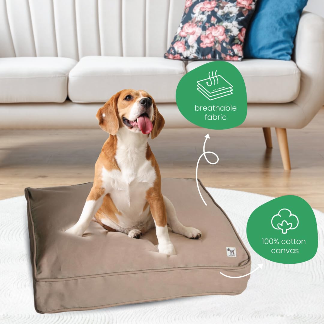 Molly Mutt Medium To Large Dog Bed Cover - Wild Horses Print - Measures 27   X 36   X5 - 100% Cotton - Durable - Breathable - Su