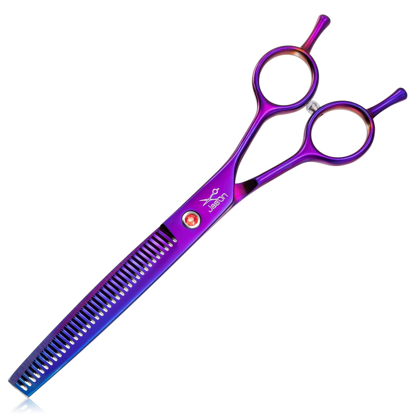 JASON Grooming Scissors for Dogs - Sharp Thinning Dog Shear with Muffler Pad, Stainless Steel Dog Grooming Shears Professional T