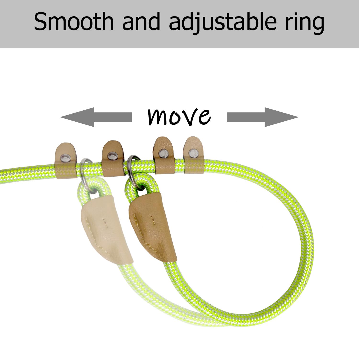 Slip Lead Rope Dog Leash Heavy Duty For Training, Nylon Strong Slip Leads For Dogs 6 Ft X 1/2 Inch,Comfortable Training Leash Fo