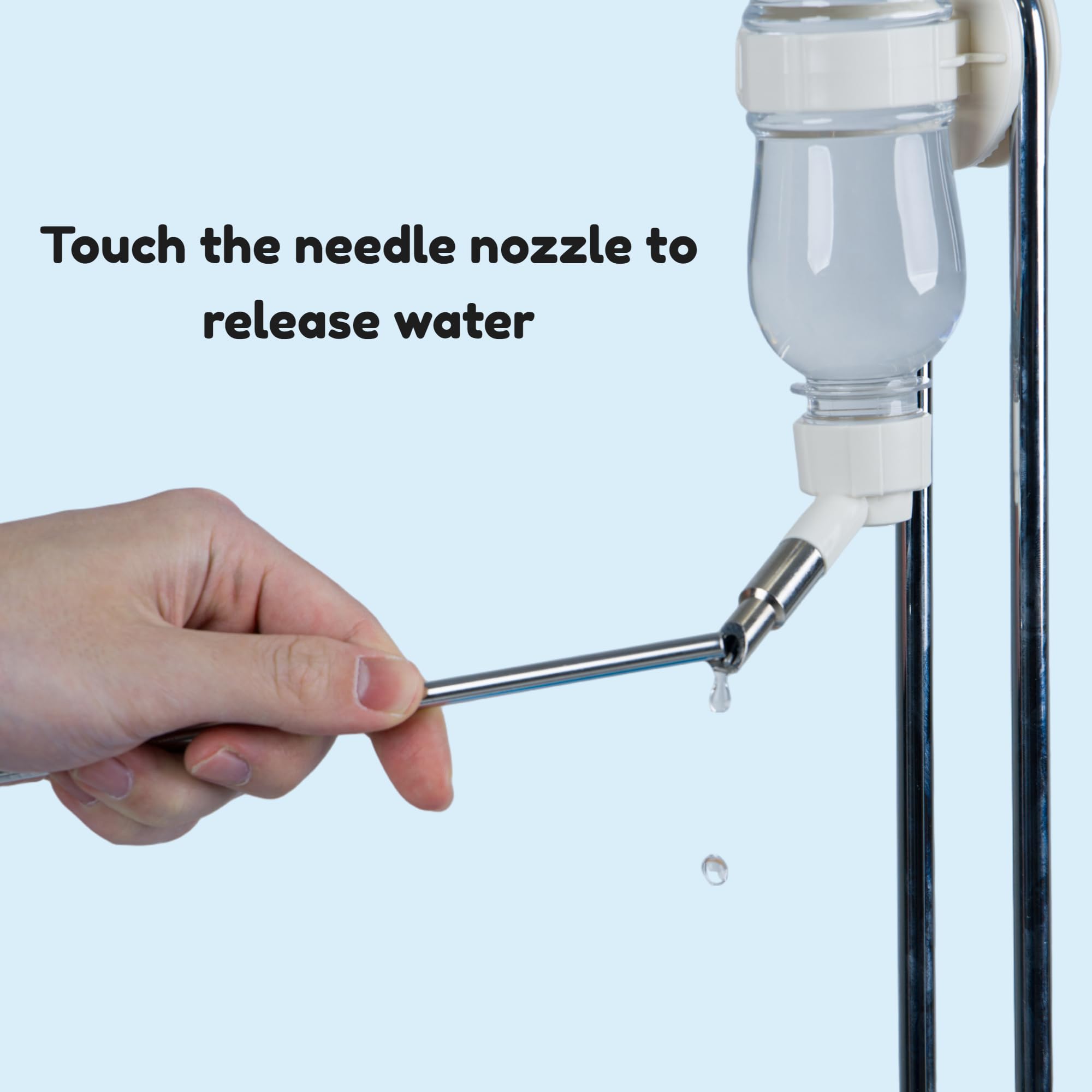 Leak-Proof Small Animal Water Bottle For Chinchillas, Birds, Hamsters, Guinea Pigs, Rabbits And Other Small Pets. (White, 8.12Oz