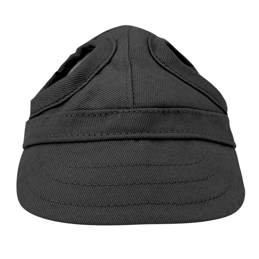 Fdit Pet Dog Sun Protection Visor Hat With Adjustable Strap Sport Hat (Black L)